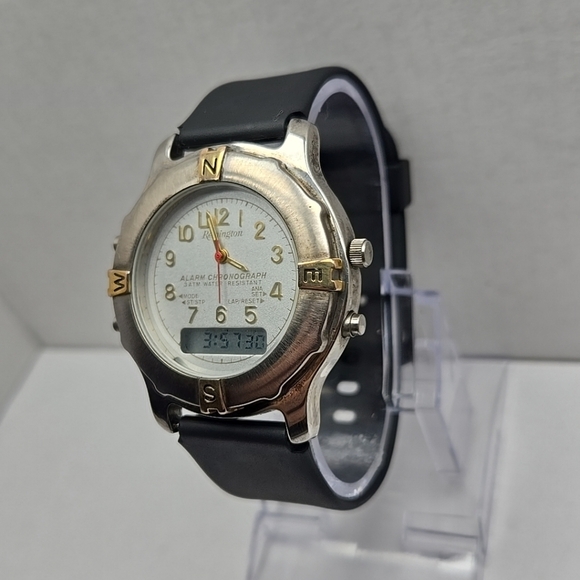 Mens Vintage Remington Alarm Chronograph Watch 38-054 New Battery - Picture 2 of 9